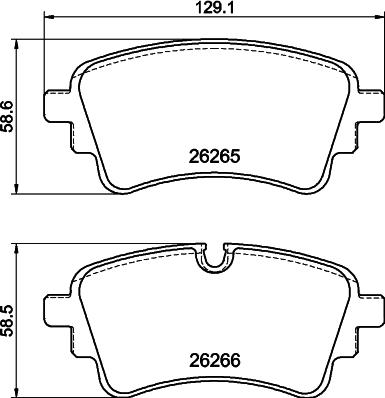 HELLA PAGID 8DB 355 040-961 - Juego de pastillas de freno parts5.com