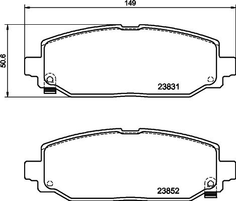 HELLA PAGID 8DB 355 040-021 - Juego de pastillas de freno parts5.com