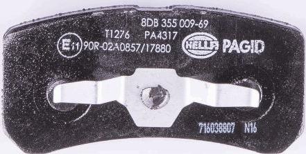 HELLA PAGID 8DB 355 009-691 - Set placute frana,frana disc parts5.com