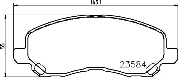 HELLA PAGID 8DB 355 009-671 - Fékbetétkészlet, tárcsafék parts5.com