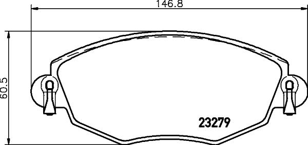 HELLA PAGID 8DB 355 009-071 - Set placute frana,frana disc parts5.com