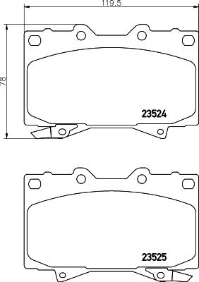 HELLA PAGID 8DB 355 009-371 - Juego de pastillas de freno parts5.com