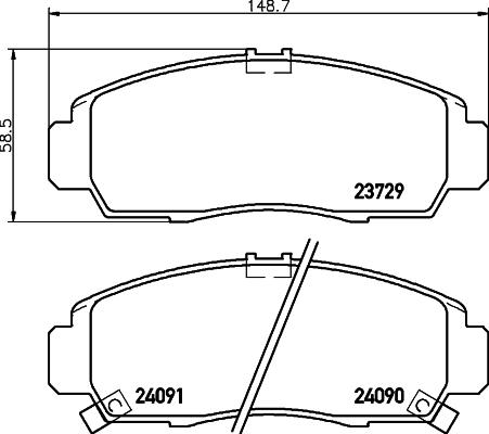 HELLA PAGID 8DB 355 009-771 - Σετ τακάκια, δισκόφρενα parts5.com