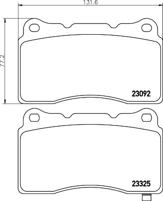 HELLA PAGID 8DB 355 006-601 - Juego de pastillas de freno parts5.com