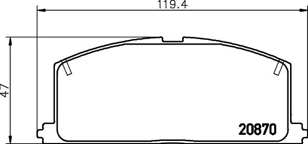 HELLA PAGID 8DB 355 006-091 - Fékbetétkészlet, tárcsafék parts5.com