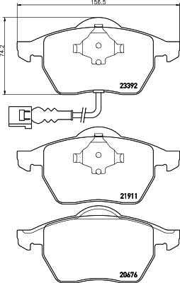 HELLA PAGID 8DB 355 008-471 - Kit de plaquettes de frein, frein à disque parts5.com