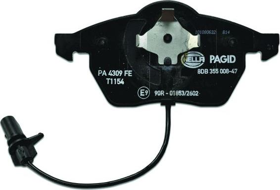 HELLA PAGID 8DB 355 008-471 - Komplet pločica, disk-kočnica parts5.com