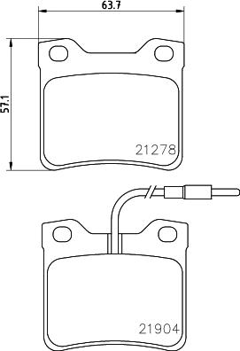 HELLA PAGID 8DB 355 008-171 - Set placute frana,frana disc parts5.com