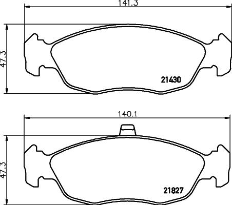 HELLA PAGID 8DB 355 008-291 - Komplet pločica, disk-kočnica parts5.com