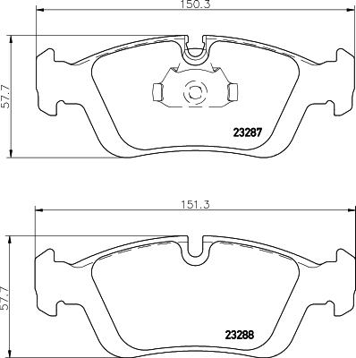 HELLA PAGID 8DB 355 008-741 - Set placute frana,frana disc parts5.com