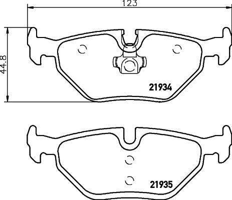 HELLA PAGID 8DB 355 009-051 - Set placute frana,frana disc parts5.com