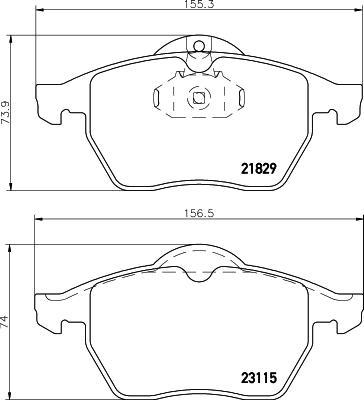 HELLA PAGID 8DB 355 007-771 - Sada brzdových destiček, kotoučová brzda parts5.com