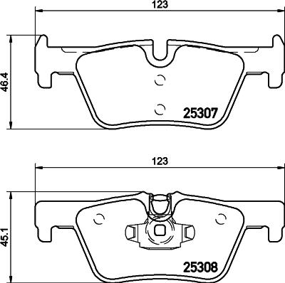 HELLA PAGID 8DB 355 019-971 - Juego de pastillas de freno parts5.com