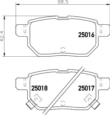 HELLA PAGID 8DB 355 014-991 - Kit de plaquettes de frein, frein à disque parts5.com