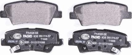 HELLA PAGID 8DB 355 014-571 - Brake Pad Set, disc brake parts5.com