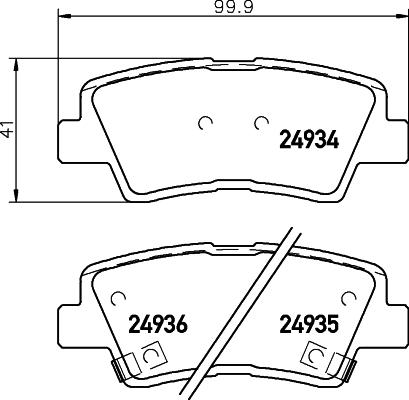 HELLA PAGID 8DB 355 014-571 - Brake Pad Set, disc brake parts5.com