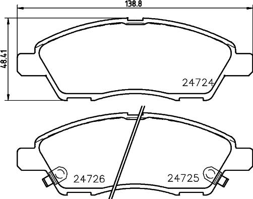 HELLA PAGID 8DB 355 014-071 - Brake Pad Set, disc brake parts5.com