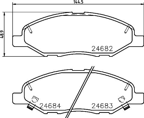 HELLA PAGID 8DB 355 014-371 - Brake Pad Set, disc brake parts5.com