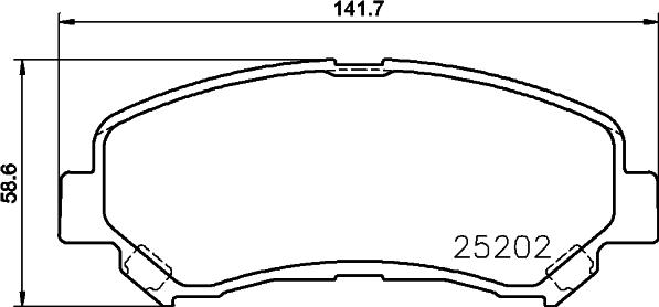 HELLA PAGID 8DB 355 015-911 - Juego de pastillas de freno parts5.com