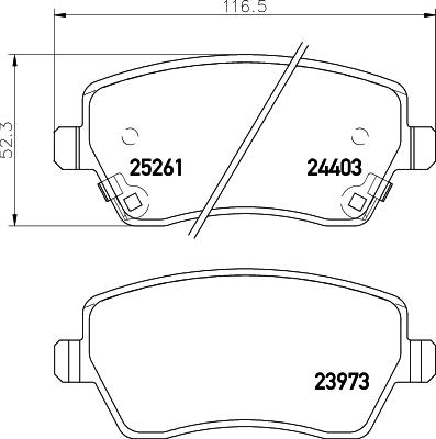 HELLA PAGID 8DB 355 015-981 - Set placute frana,frana disc parts5.com