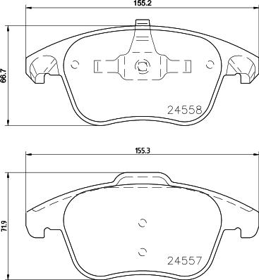 HELLA PAGID 8DB 355 015-561 - Kit de plaquettes de frein, frein à disque parts5.com