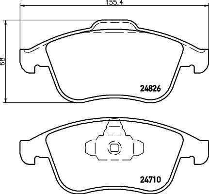 HELLA PAGID 8DB 355 015-041 - Piduriklotsi komplekt,ketaspidur parts5.com