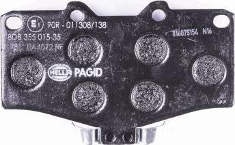 HELLA PAGID 8DB 355 015-351 - Тормозные колодки, дисковые, комплект parts5.com