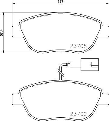 HELLA PAGID 8DB 355 015-791 - Komplet kočnih obloga, disk kočnica parts5.com