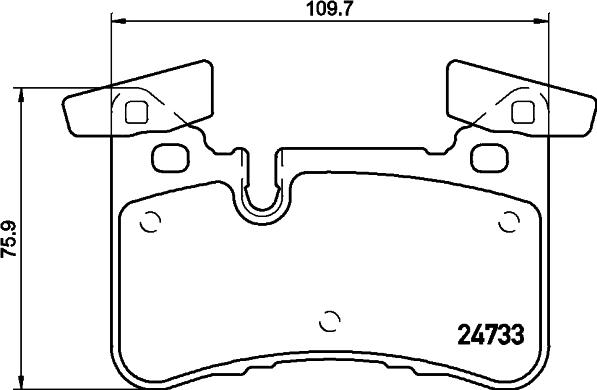 HELLA PAGID 8DB 355 015-721 - Piduriklotsi komplekt,ketaspidur parts5.com