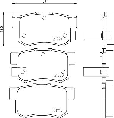 HELLA PAGID 8DB 355 016-451 - Juego de pastillas de freno parts5.com