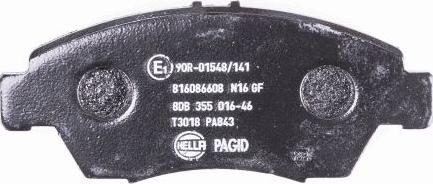 HELLA PAGID 8DB 355 016-461 - Комплект спирачно феродо, дискови спирачки parts5.com