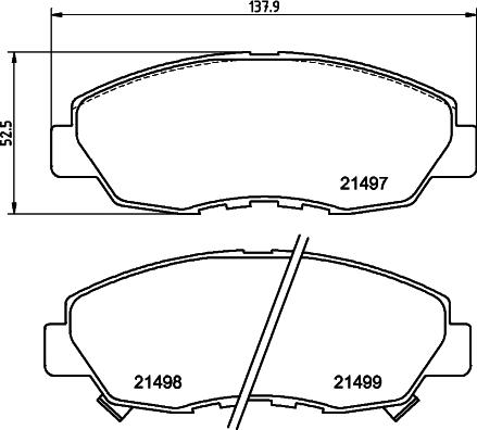 HELLA PAGID 8DB 355 016-511 - Zestaw klocków hamulcowych, hamulce tarczowe parts5.com