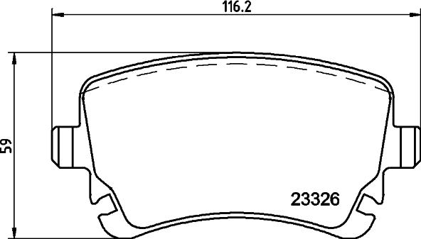 HELLA PAGID 8DB 355 010-971 - Set placute frana,frana disc parts5.com