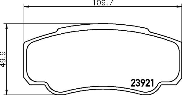 HELLA PAGID 8DB 355 010-411 - Sada brzdových platničiek kotúčovej brzdy parts5.com