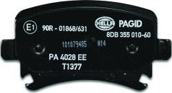 HELLA PAGID 8DB 355 010-601 - Brake Pad Set, disc brake parts5.com