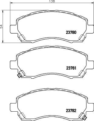 HELLA PAGID 8DB 355 010-121 - Juego de pastillas de freno parts5.com