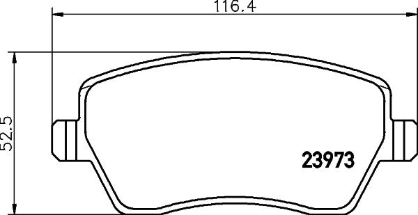 HELLA PAGID 8DB 355 010-851 - Komplet zavornih oblog, ploscne (kolutne) zavore parts5.com