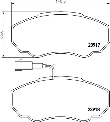 HELLA PAGID 8DB 355 010-391 - Sada brzdových platničiek kotúčovej brzdy parts5.com