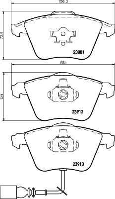 HELLA PAGID 8DB 355 010-351 - Set placute frana,frana disc parts5.com