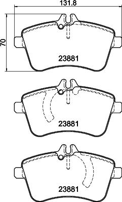 HELLA PAGID 8DB 355 010-331 - Komplet pločica, disk-kočnica parts5.com