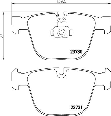 HELLA PAGID 8DB 355 010-751 - Juego de pastillas de freno parts5.com