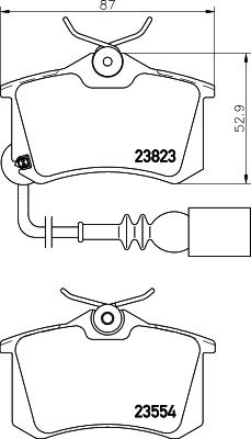 HELLA PAGID 8DB 355 010-781 - Set placute frana,frana disc parts5.com