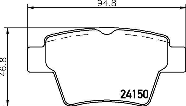 HELLA PAGID 8DB 355 011-821 - Fékbetétkészlet, tárcsafék parts5.com