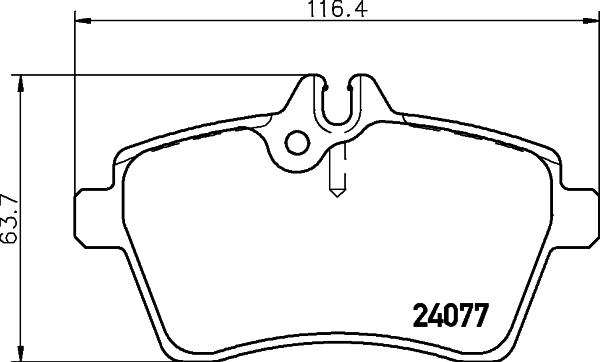 HELLA PAGID 8DB 355 011-371 - Sada brzdových platničiek kotúčovej brzdy parts5.com