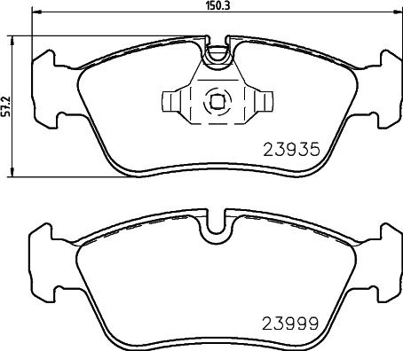 HELLA PAGID 8DB 355 011-281 - Juego de pastillas de freno parts5.com