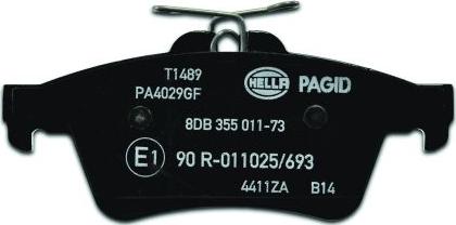 HELLA PAGID 8DB 355 011-731 - Комплект спирачно феродо, дискови спирачки parts5.com