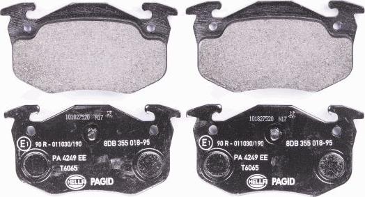 HELLA PAGID 8DB 355 018-951 - Σετ τακάκια, δισκόφρενα parts5.com