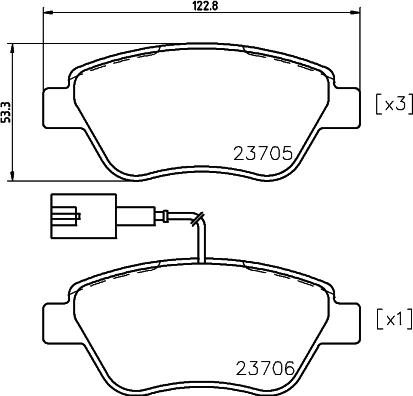 HELLA PAGID 8DB 355 018-821 - Komplet kočnih obloga, disk kočnica parts5.com