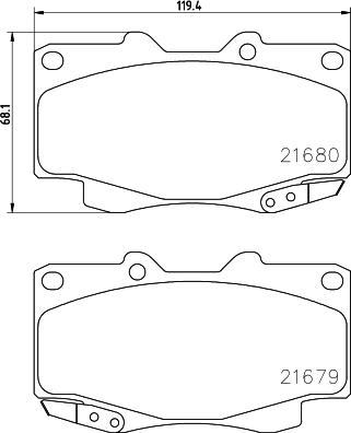 HELLA PAGID 8DB 355 013-481 - Тормозные колодки, дисковые, комплект parts5.com