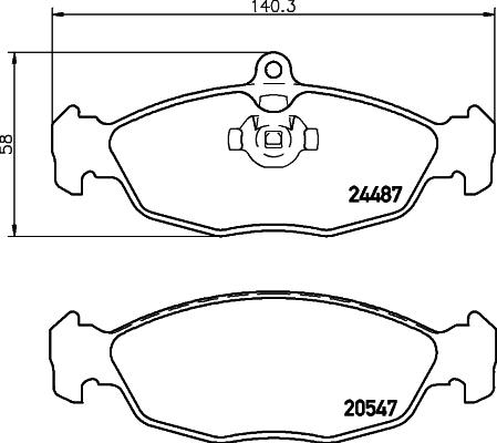 HELLA PAGID 8DB 355 013-031 - Set placute frana,frana disc parts5.com